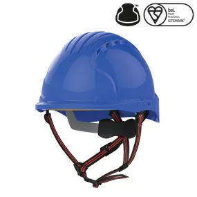 JSP EVO5 Dualswitch Blue Vented Industrial Climbing Safety Helmet