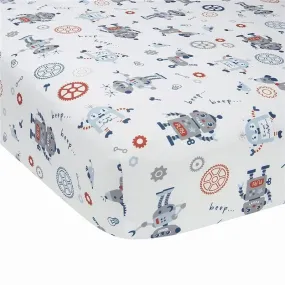 Lambs & Ivy Robbie Robot Crib Sheet