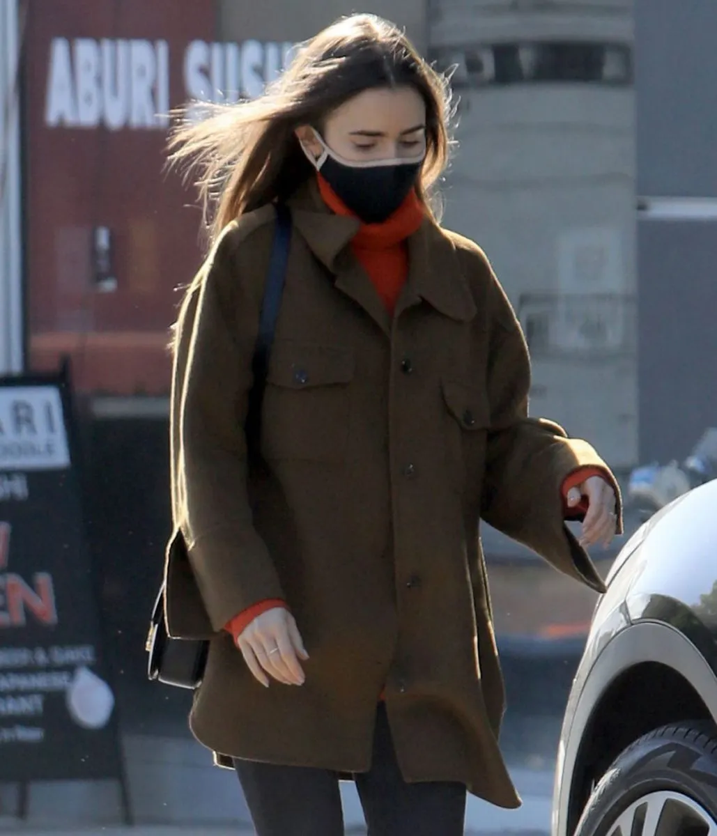 Lily Collins Emily in Paris Season 02 Brown Jacket