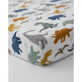 Little Unicorn Cotton Muslin Crib Sheet - Dino Friends