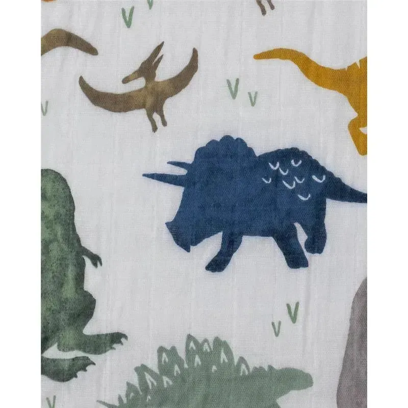 Little Unicorn Cotton Muslin Crib Sheet - Dino Friends