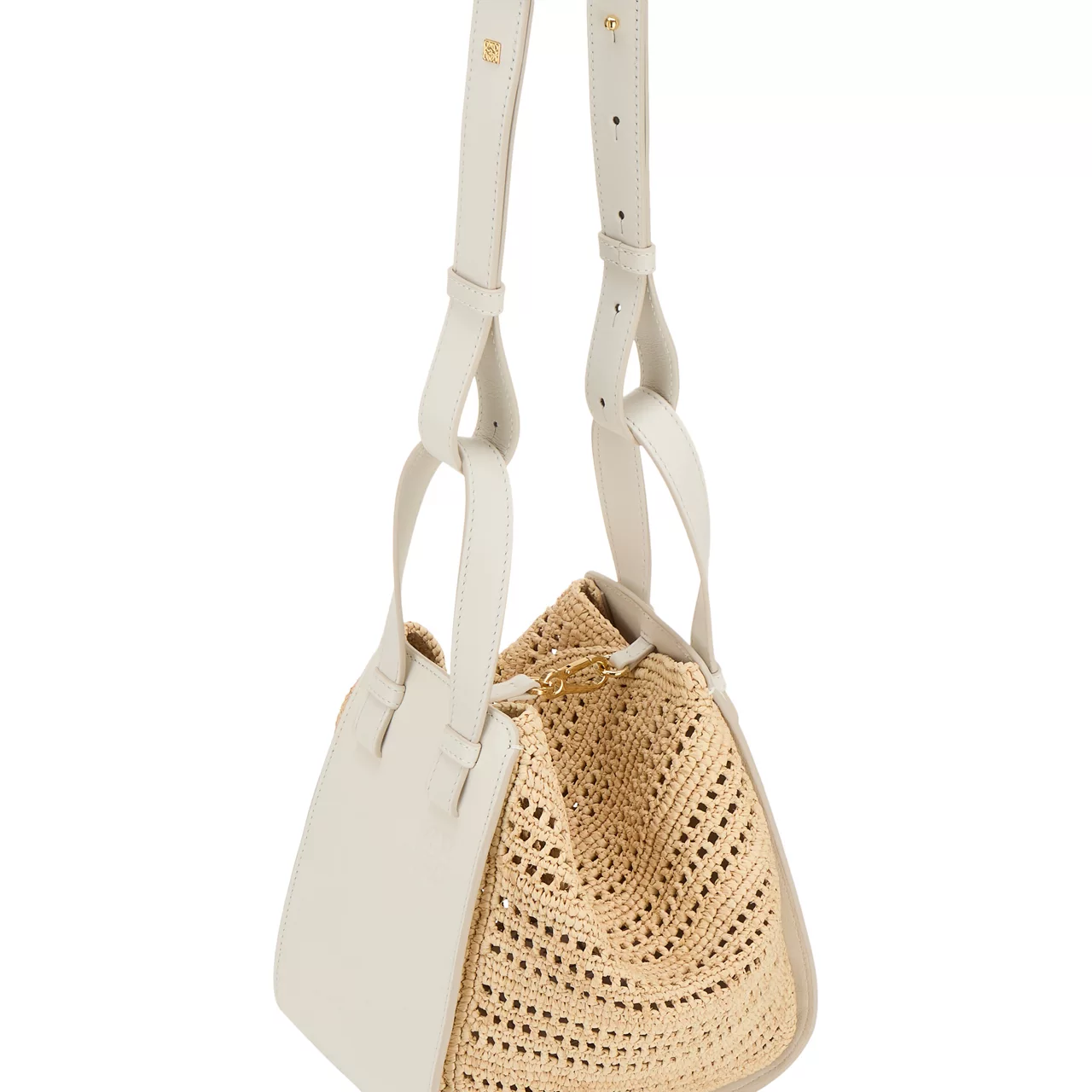 LOEWE PAULAS IBIZA 2024 Hammock Compact Shoulder Bag - Soft White Natural