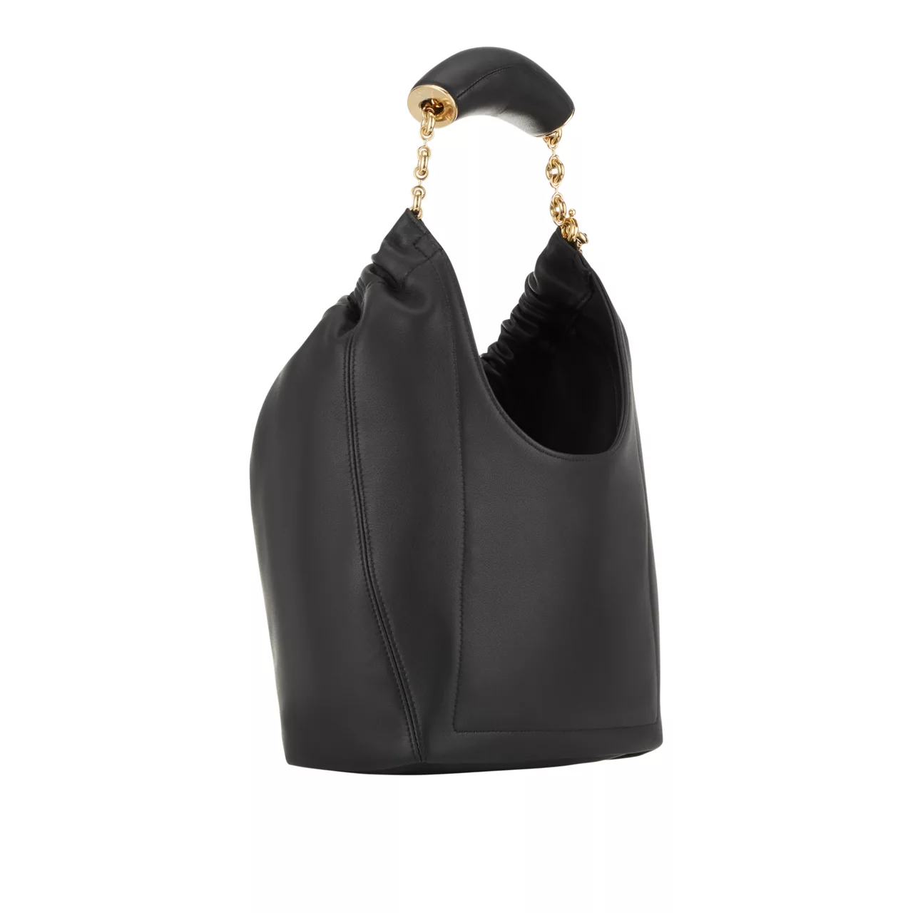 LOEWE Squeeze Small Leather Shoulder Bag - Black