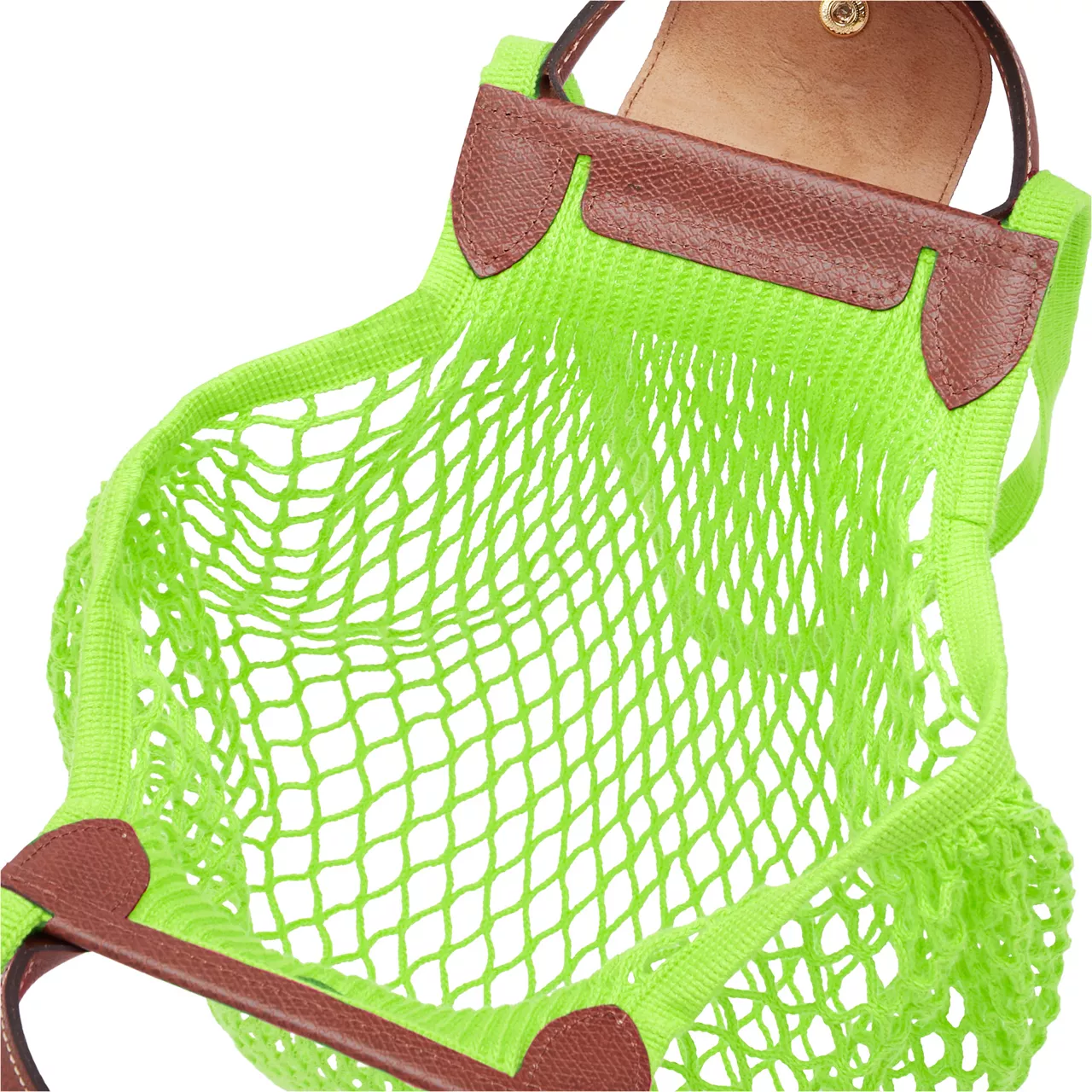 LONGCHAMP Le Pliage Filet Mesh Large Shoulder Bag - Vert Lumiere