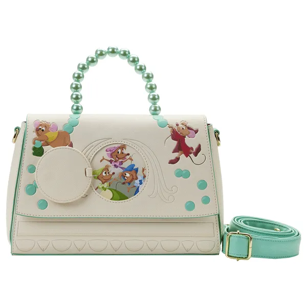 Loungefly x Disney Cinderella Gus and Jaq Bead Handle Crossbody Bag