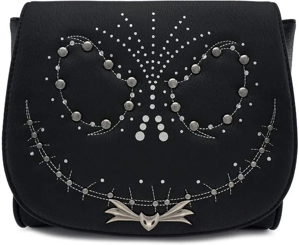 Loungefly x Disney Nightmare Before Christmas Jack Skellington Studded Crossbody Bag