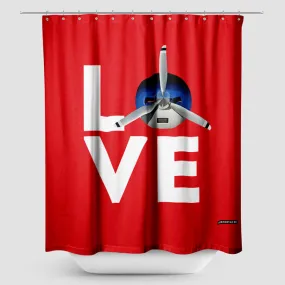 Love Propeller - Shower Curtain