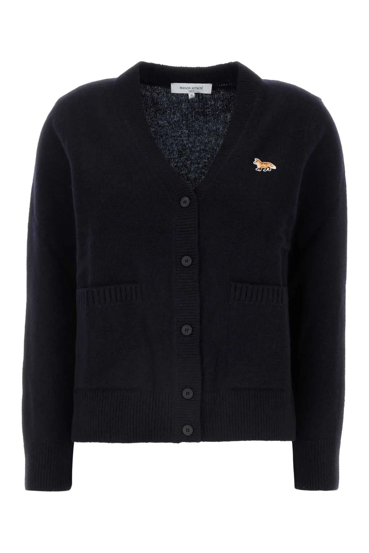 Maison Kitsune Midnight Blue Wool Cardigan