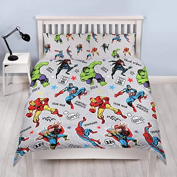 Marvel Comics Reversible Double Duvet Cover Bedding Set