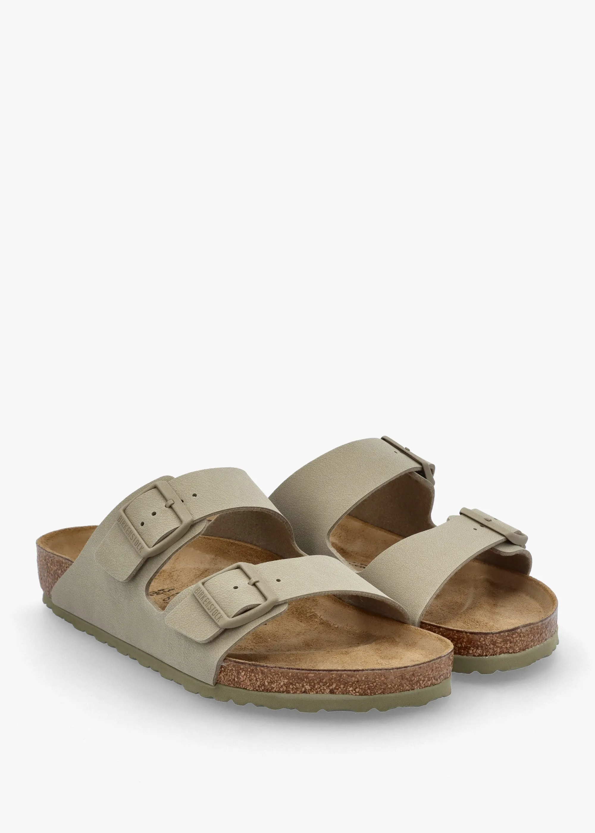 Men's Arizona Birko-Flor Faded Khaki Two Bar Mules