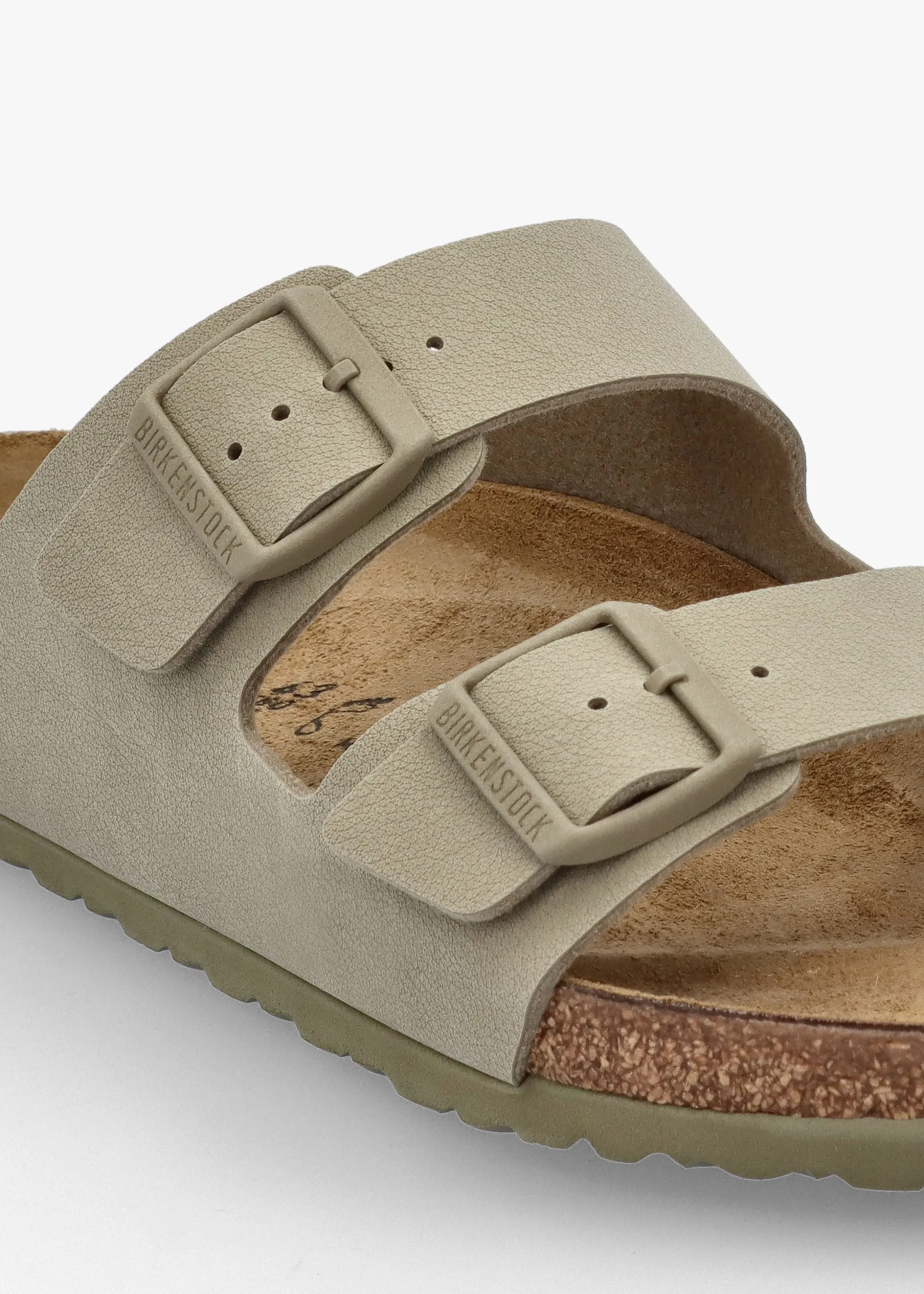 Men's Arizona Birko-Flor Faded Khaki Two Bar Mules