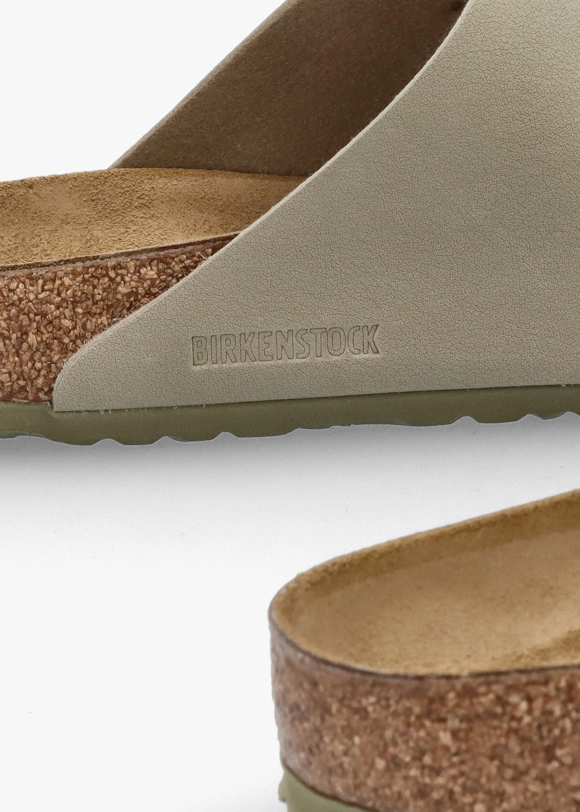 Men's Arizona Birko-Flor Faded Khaki Two Bar Mules