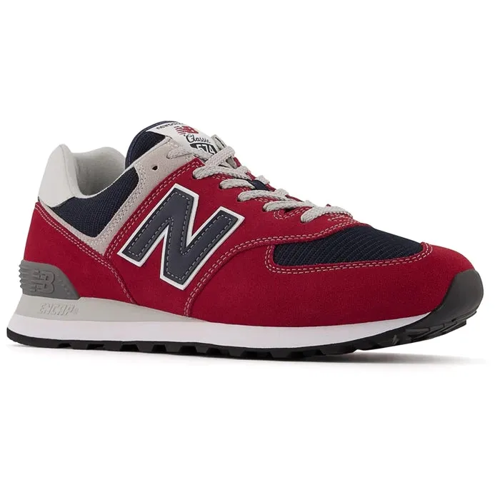 Mens New Balance 574 Red/Navy