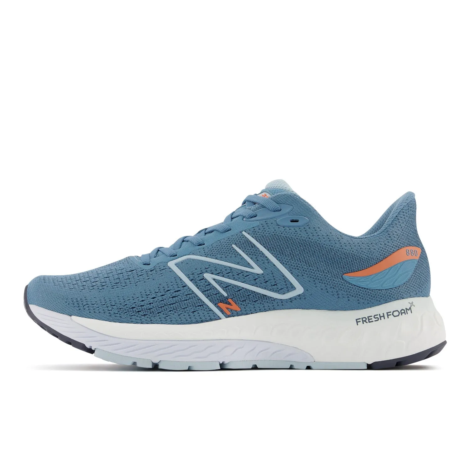 Men's New Balance Fresh Foam X 880v12 Color: Spring Tide with Vibrant Orange & Morning Fog