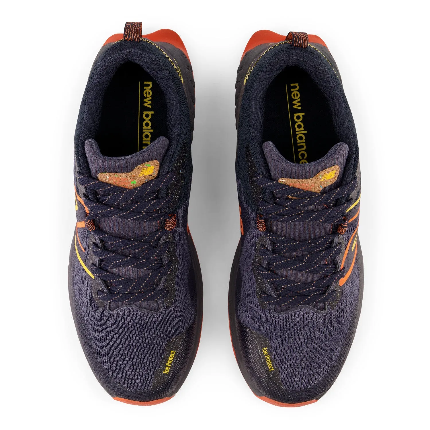 Men's New Balance Fresh Foam X Hierro v7 Color: Thunder with Vibrant Orange and Vibrant Apricot