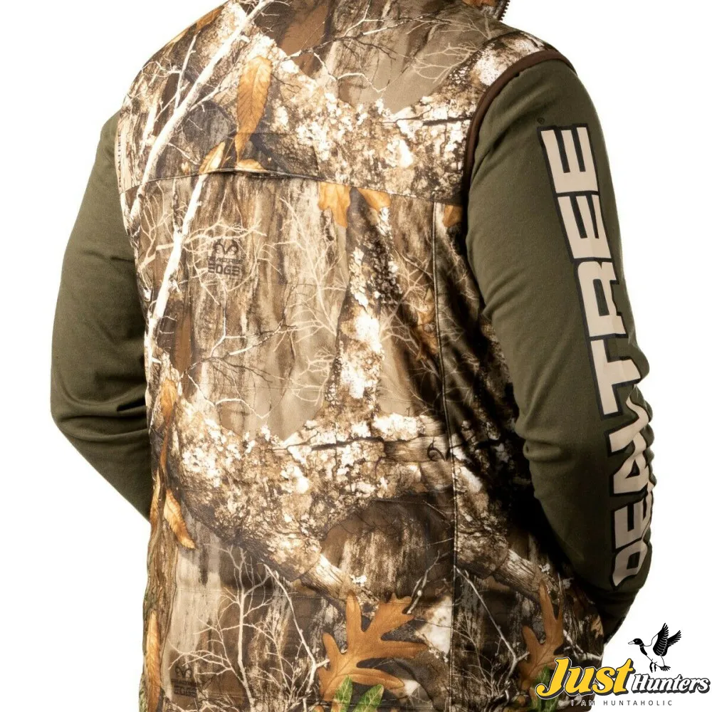 Men\'s Realtree Edge Reversible Camo Vest Edge/Blaze Orange Side Pockets