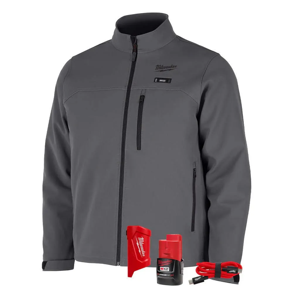 Milwaukee Tools M12 Heated Toughshell Jacket Grey, Kit M100G