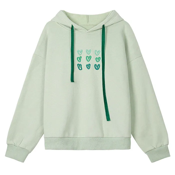 Mint Aesthetic Heart Hoodie