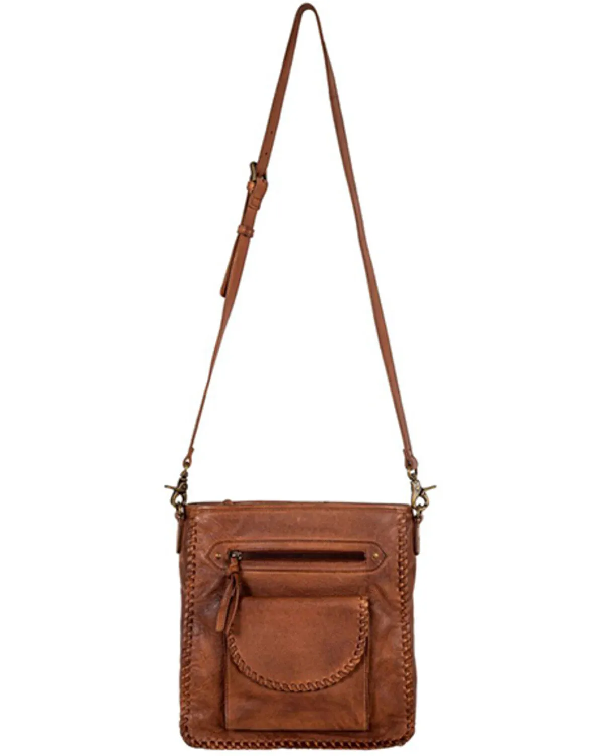 Myra Bag Women's Santa Clara Canyon Stitched Hairon Leather Crossbody Bag