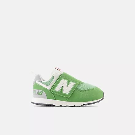 New Balance Toddler’s 574 NEW-B Hook & Loop Chive with White