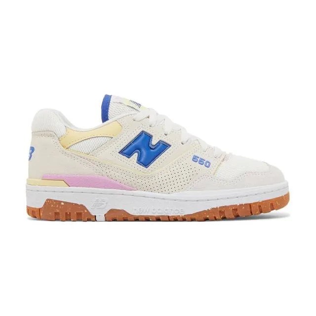 New Balance Women's 550 (Sea Salt Marine Blue/ Cream Pin...