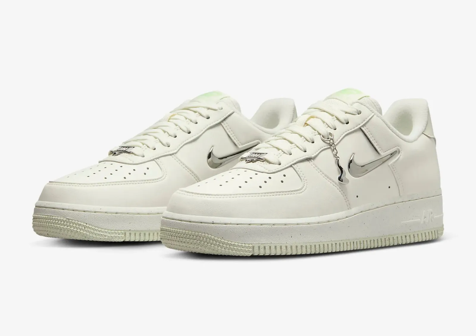 Nike Air Force 1 Low Next Nature Sail Liquid Metal Vapor Green Sea Glass Volt FN8540-100