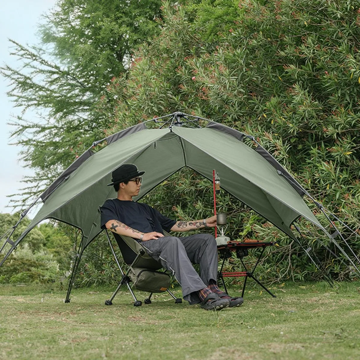 One-touch Tent 3-4 Person Travel Festival Sun Shelter Portable Tent