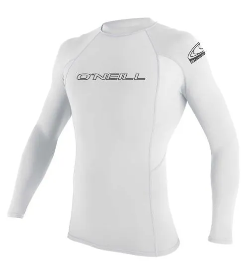 O'Neill Basic Skins L/S Rash Vest Crew - White