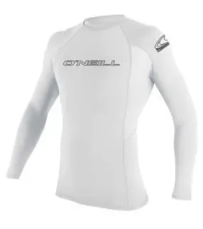 O'Neill Basic Skins L/S Rash Vest Crew - White