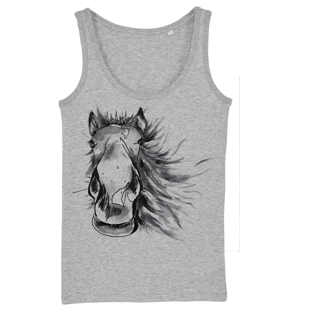 Painted horse sleeveless top