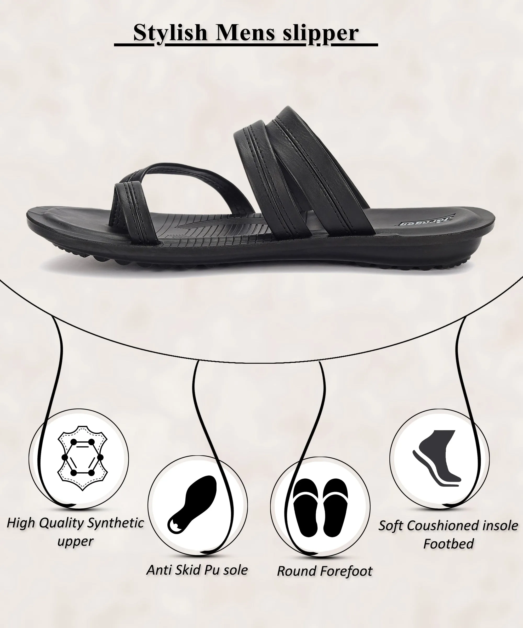 Paragon PUK2224G Men Stylish Sandals | Comfortable Sandals for Daily Outdoor Use | Casual Formal Sandals with Cushioned Soles