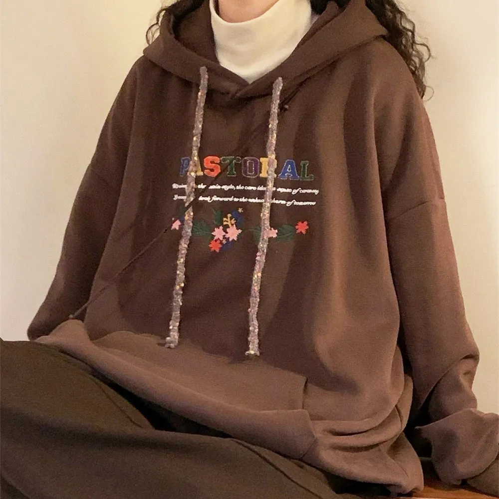 Pastoral Print Indie Hoodie