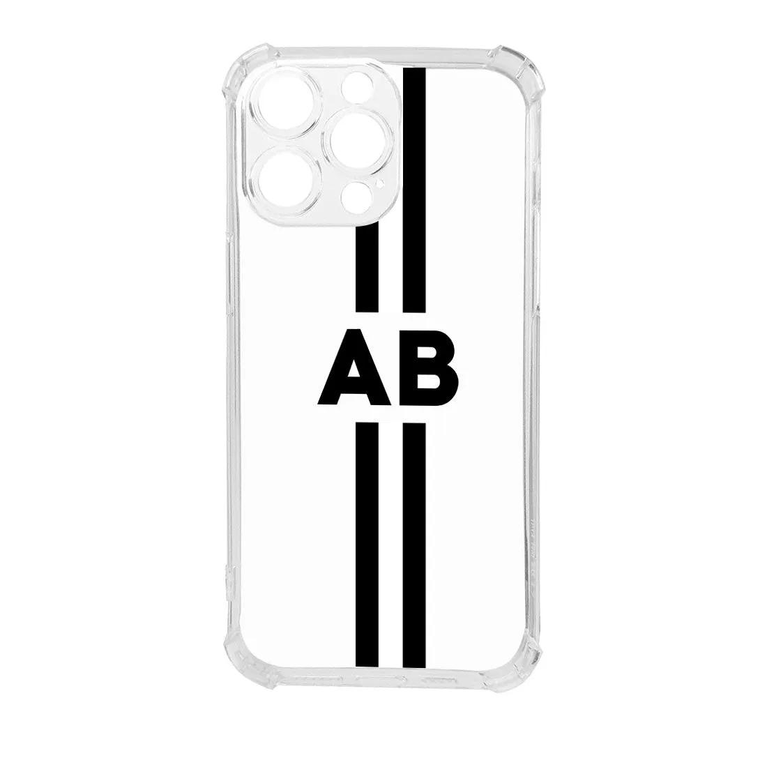 Personalized IPhone 13 Pro Clear Case with Initial Transparent Cases with Camera Protection