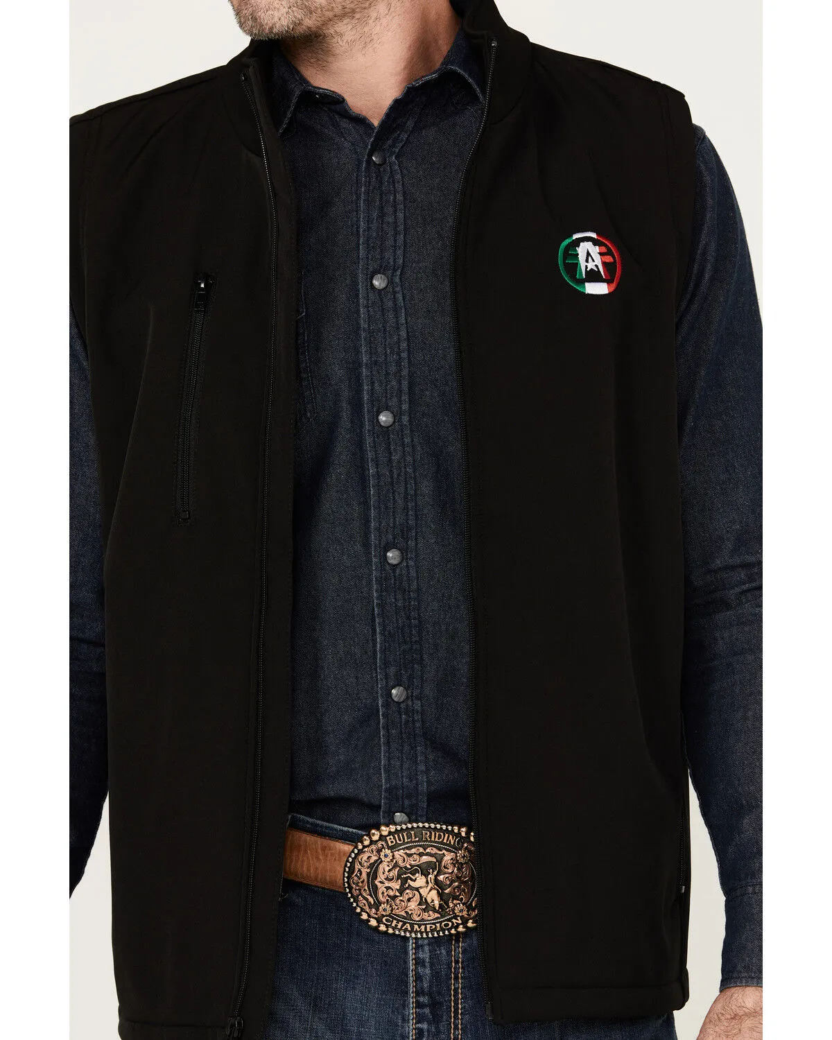 Product Name:  American Fighter Men's Loman Mexico Embroidered Zipper Vest