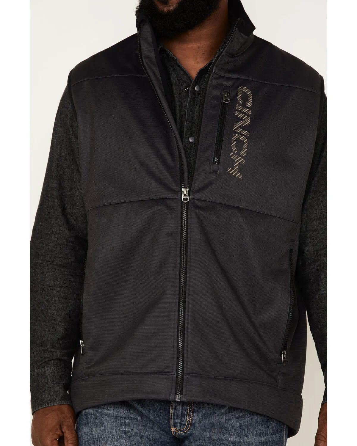 Product Name:  Cinch Men's Solid Windproof Zip-Front Softshell Vest