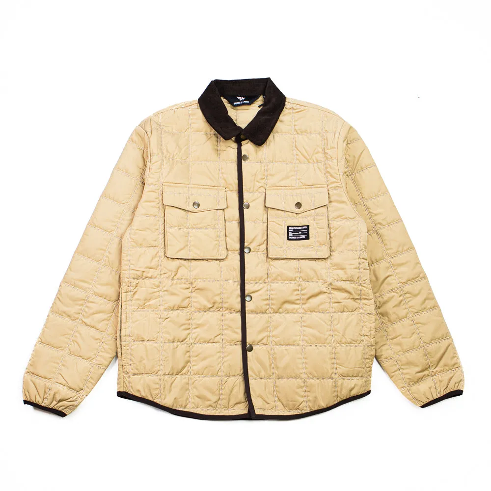 Quilted Shirt Jacket (Pebble)