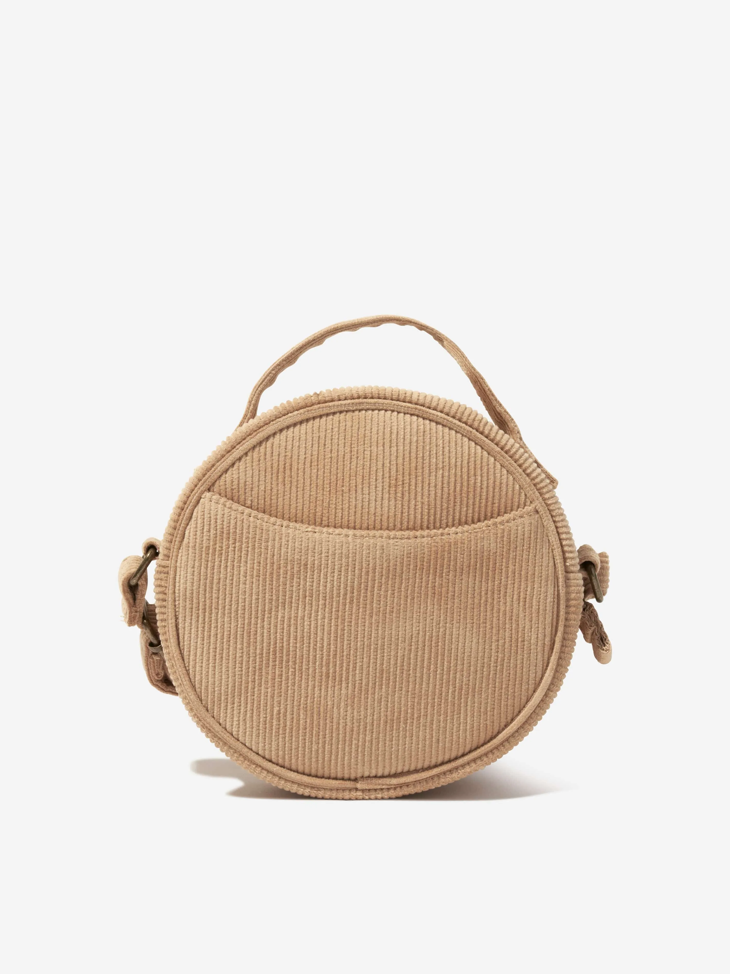 Ralph Lauren Kids Corduroy Round Crossbody Bag in Beige