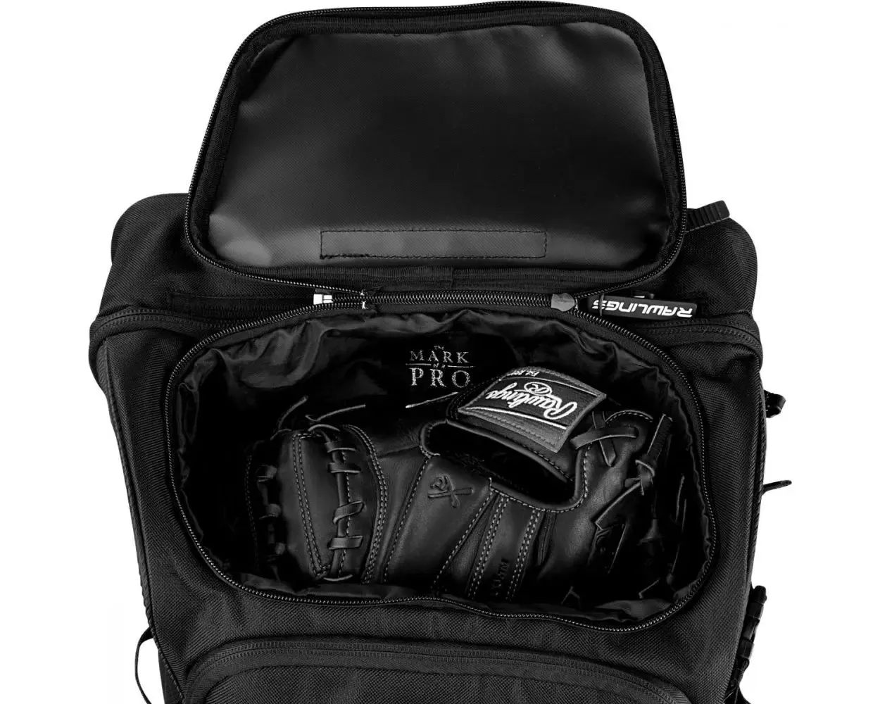 Rawling R1801 Wheeled Catchers Backpack - Black