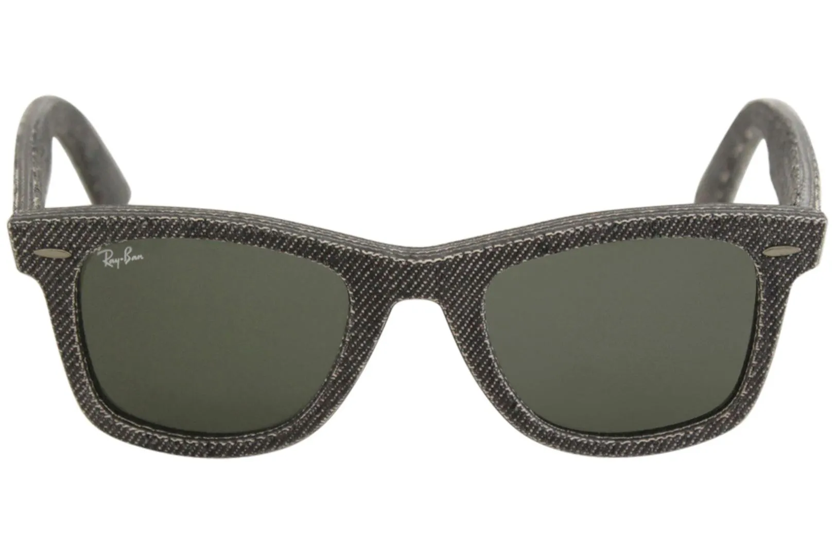 Ray Ban Wayfarer RB2140 1162 Sunglasses Black Jeans/Green Square Shape 50-22-150