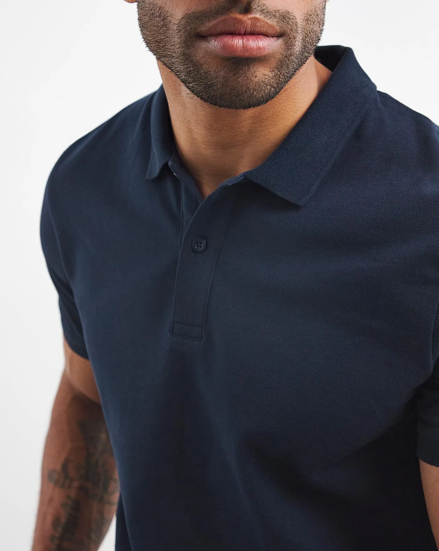 Relaxed Fit Pique Polo Long