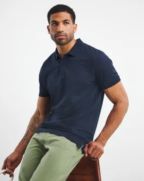 Relaxed Fit Pique Polo Long