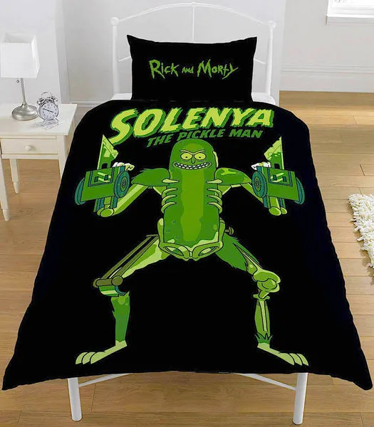 Rick and Morty Pickle Rick Single Duvet Cover Bedding Set