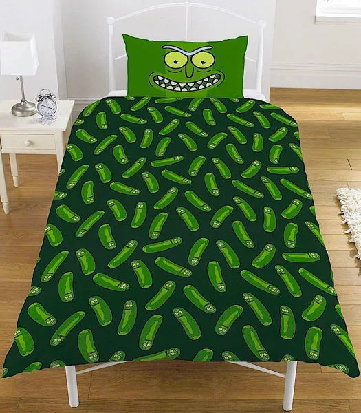 Rick and Morty Pickle Rick Single Duvet Cover Bedding Set