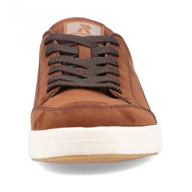 Rieker  Mens 07108-22 Brown Combi Lace-Up Trainers