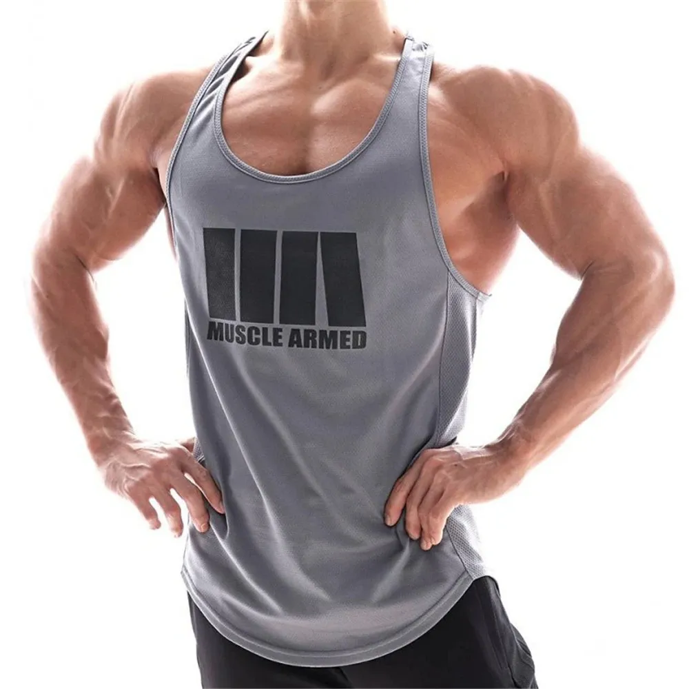 Rock Style Men Tank Top / Fitness Workout Vest / Alternative Fashion Clothing