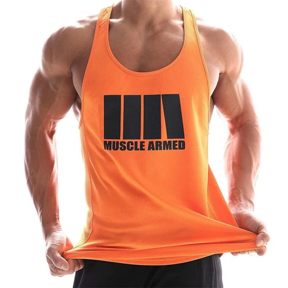 Rock Style Men Tank Top / Fitness Workout Vest / Alternative Fashion Clothing