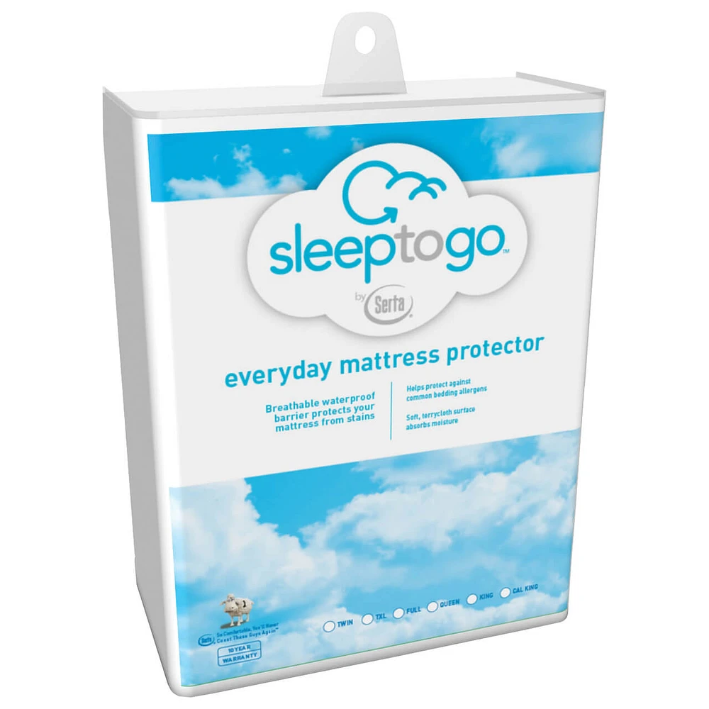 Serta SLEEP2GOCALK Sleep to Go Everyday Mattress Protector - California King | Electronic Express