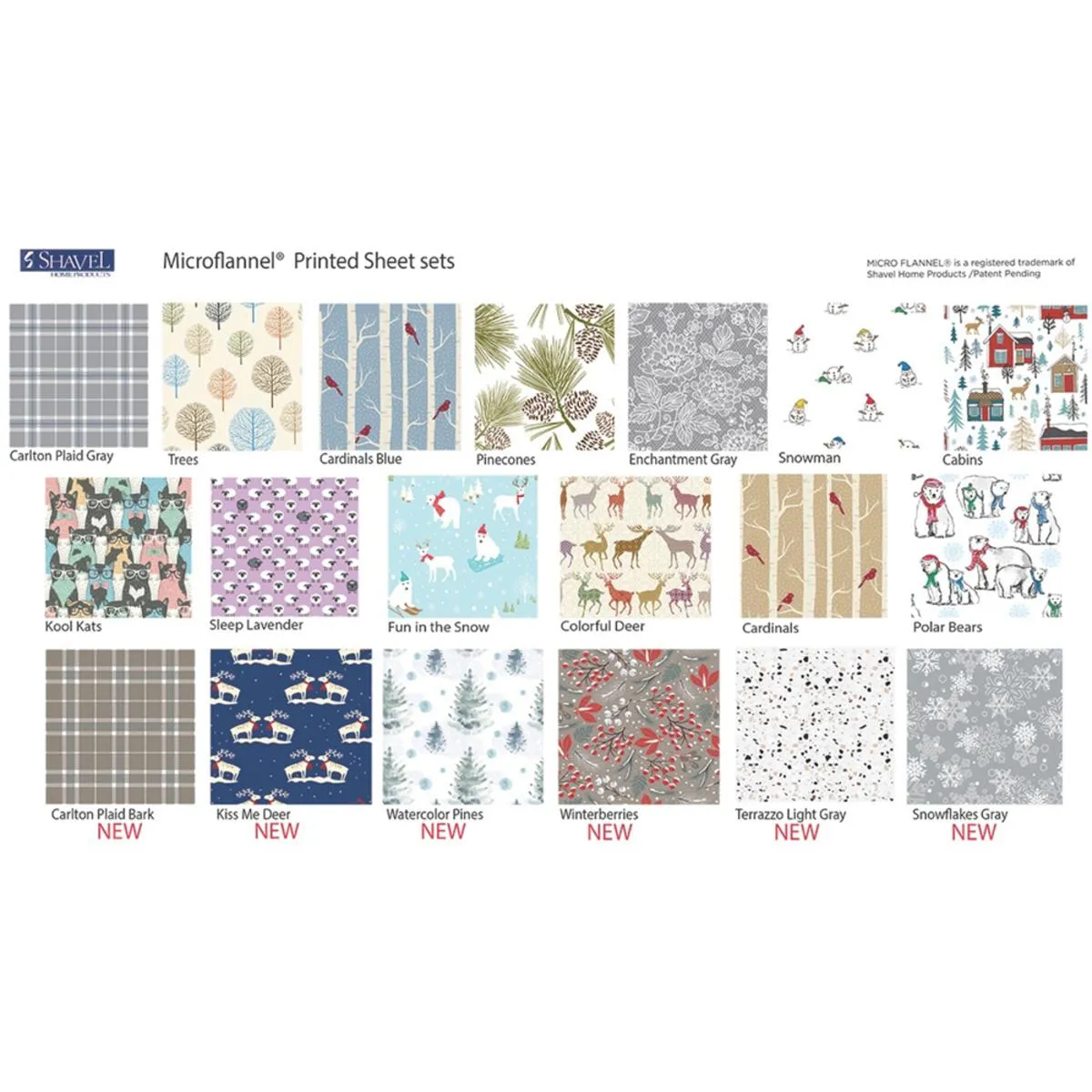 Shavel Micro Flannel Print Sheet Set - Full