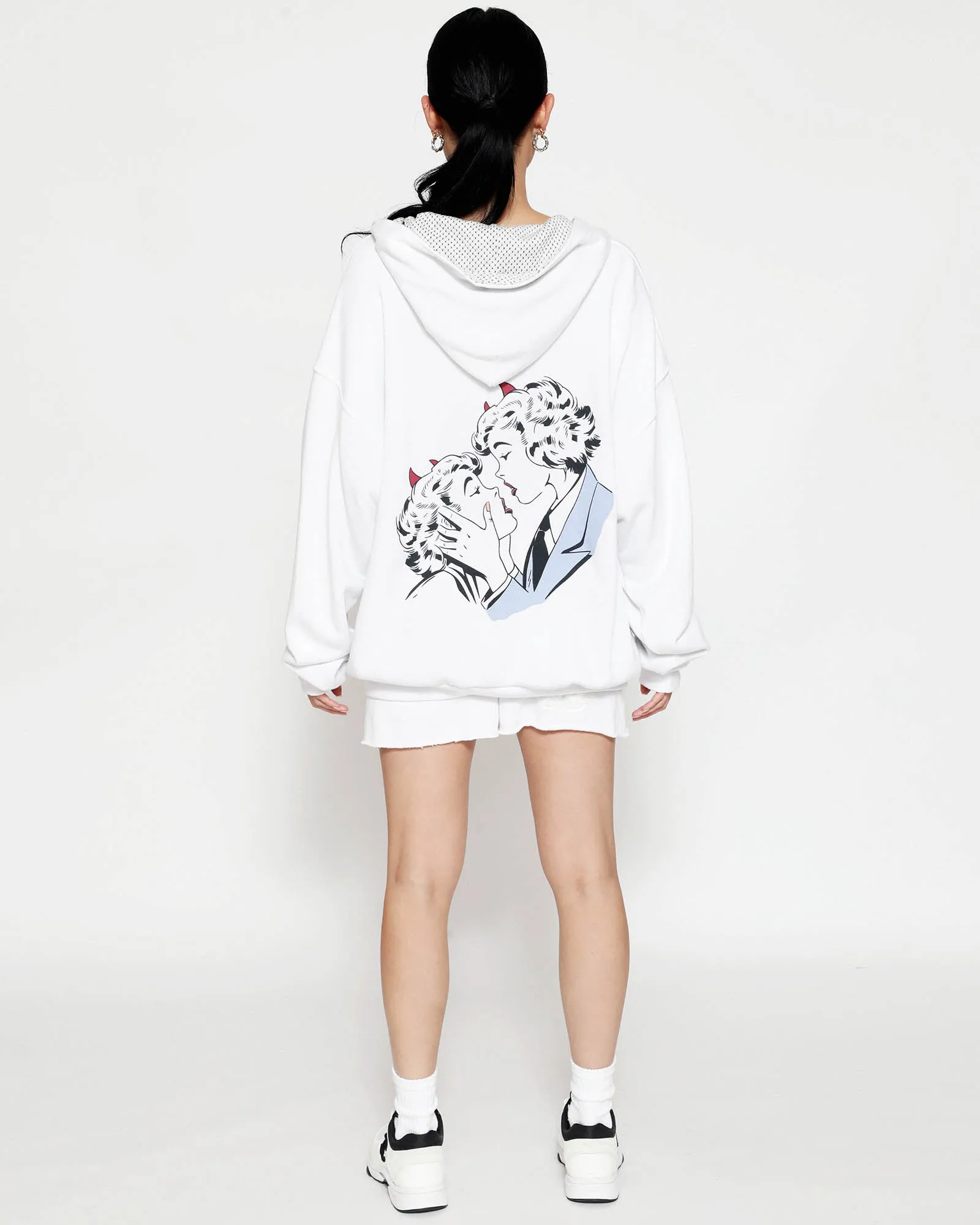 Smitten Zip-Up Boyfriend Hoodie