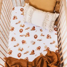 Snuggle Hunny Fitted Cot Sheet - Lion